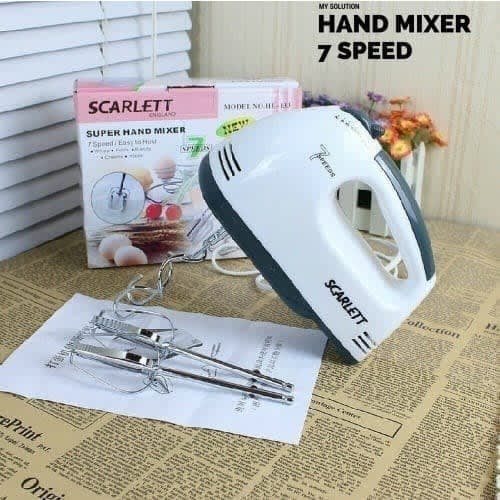 Portable Hand Mixer With 7 Speeds - 220V