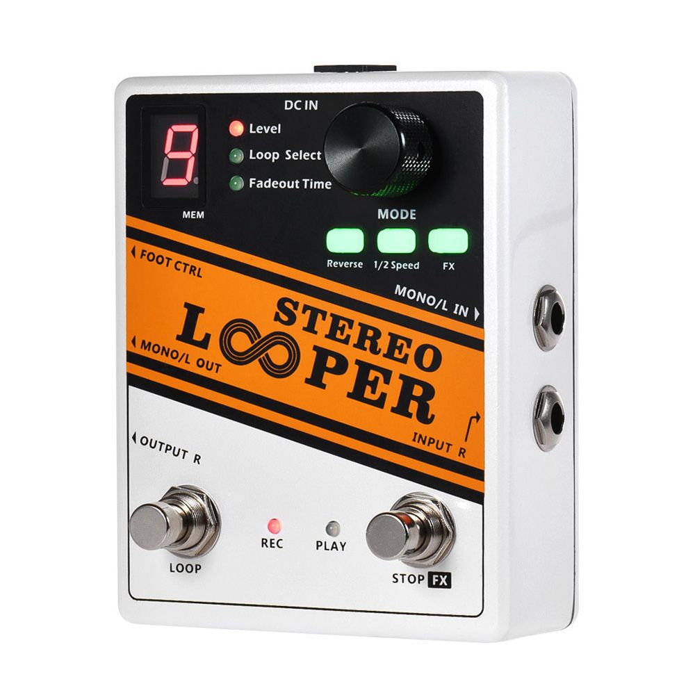 STEREO LOOPER Loop Record Guitar Effect Pedal 10