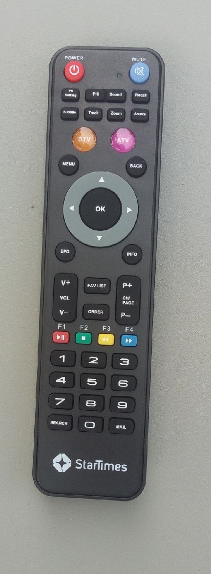 REMOTE CONTROL FOR STARTIME TV
