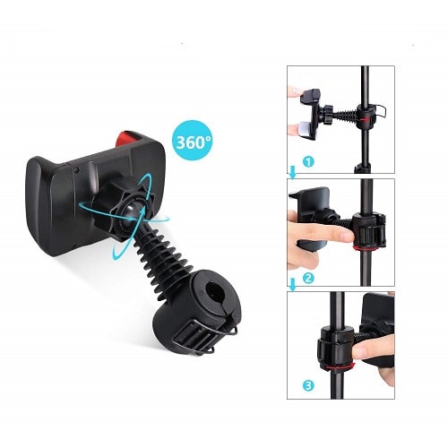 Pole Mount Phone Holder For Ring Light Tripod