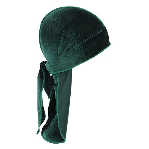 Velvet Durag Head Wrap - Green