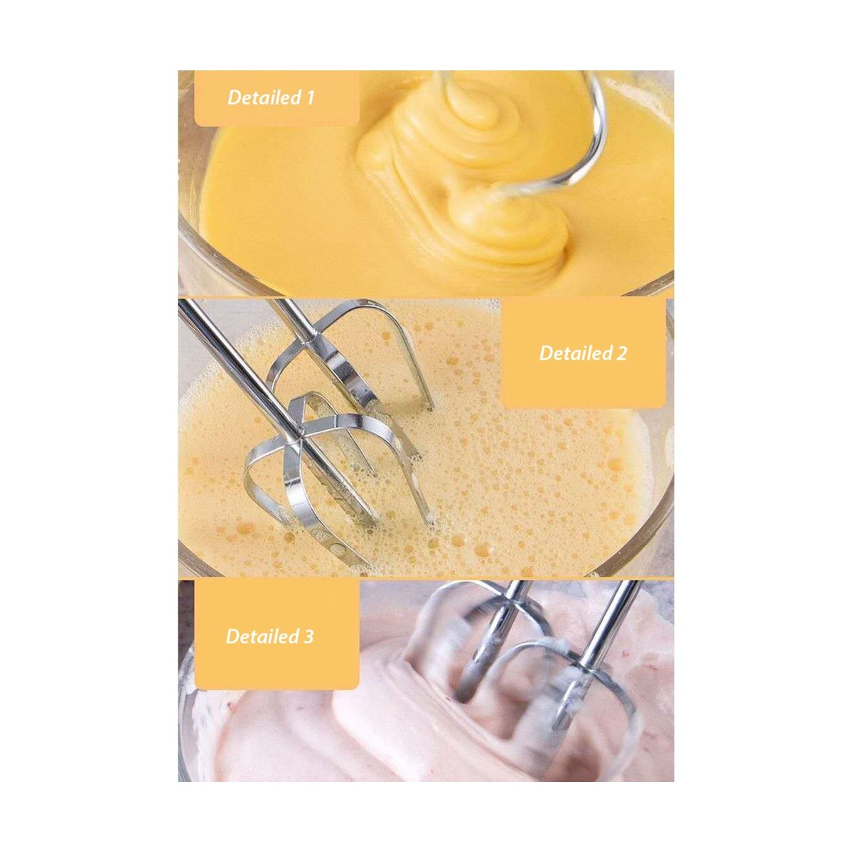 Stand Food Mixers Electric Food Blender Desktop Egg Whisk Cream Cake Dough Kneader Milk Frother US Plug