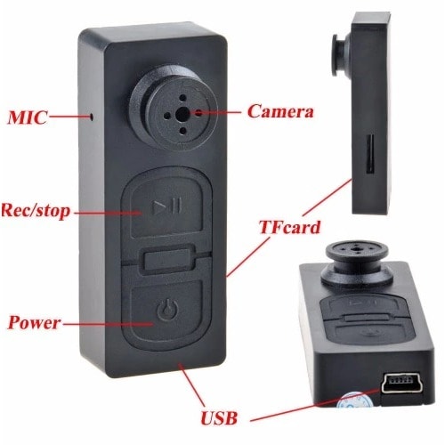 Spy Shirt Button Camera - 200mAh