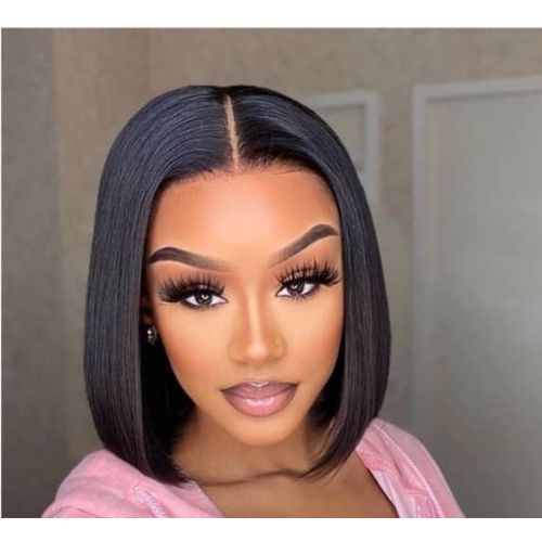 Bob Cut Straight Hair Wig With Closure