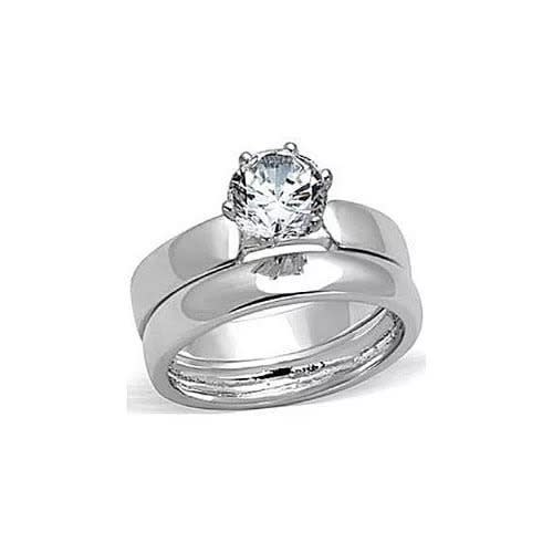 Wedding Ring Set - White