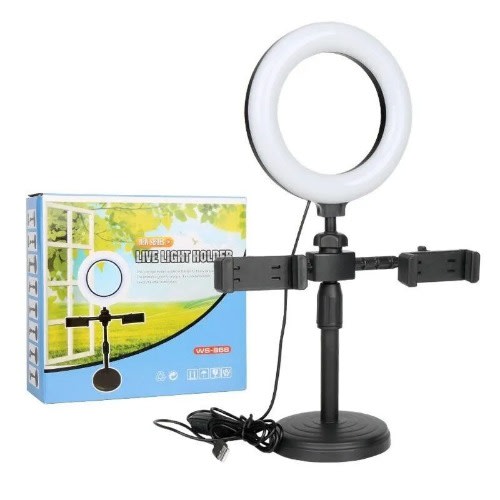 Two-handed Mobile Phone Live Light Holder Stand