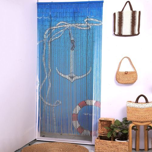 TACHILC Anchor Bamboo Beaded Curtain For Doorway, Boho