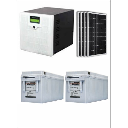 Afripower 2kva Inverter System With 2 Units 200ah Amaron Quanta Battery / 4 Solar Panels