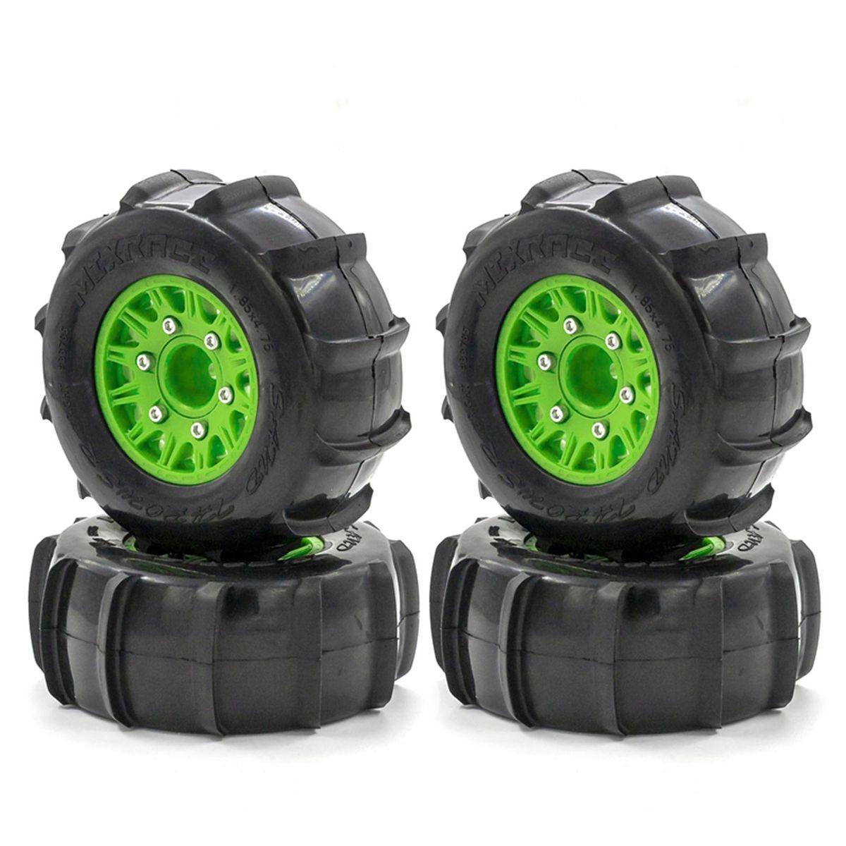 RC Paddle Tires Off Road Snow Sand Paddle Tires 4pcs Replacement for 1/10 Short-Course Truck 727 slash K1 RC Car