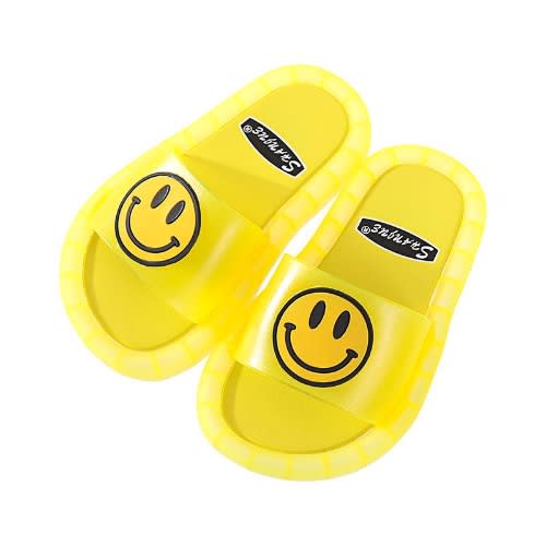 Kids Emoji Led Flip Flops - Yellow