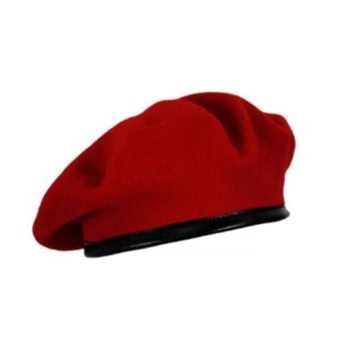 Men's Wool Stylish Beret Cap - Red