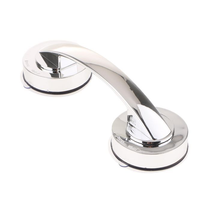 Bath Suction Cup Safety Handle Bathtub Glass Door Silver L