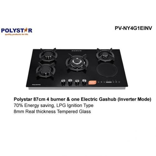 4 Burner Gas +1 Electric Inverter Hotplate Built-in Cabinet Hob