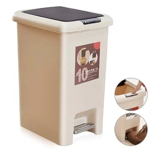 Plastic Foot Pedal Waste Bin - 10L