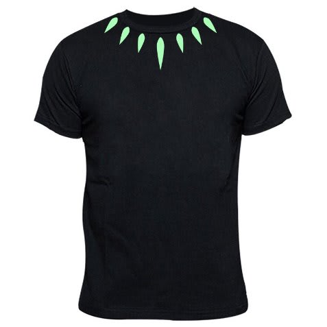 Black Panther Glow In The Dark Tshirt - Black