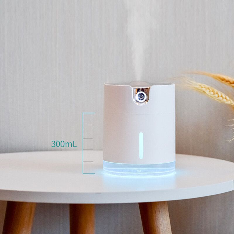300ml Ultrasonic Humidifier 2000mAh Operated USB Rechargeable PortableAroma Air Difuser Essential Oil Mist Maker Antique White