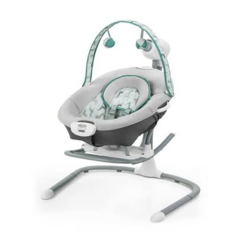 Graco Soothe 'n Sway Infant Swing With Portable Rocker, Binder Gray