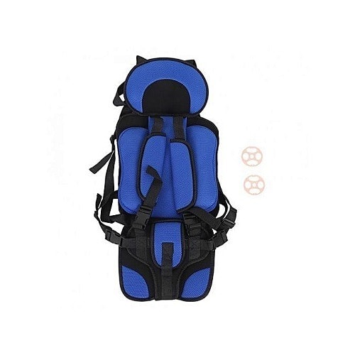 Comfortable Baby Safety Car Strap On Seat Belt - Blue And Black