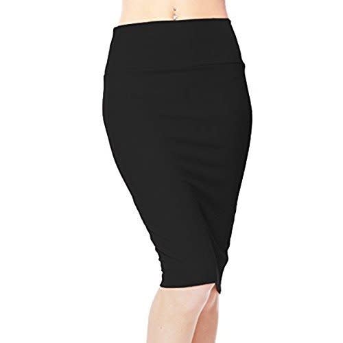 Ladies Body Con Skirt- Black