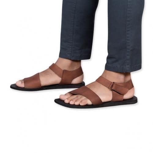 Men's Leather Sandals - Brown