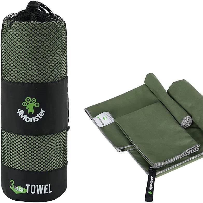 3 Size At 1 Pack Quick Dry Microfiber Sport Towel