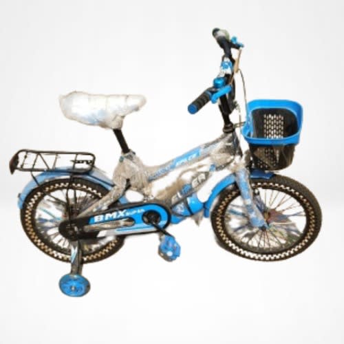 4 - 13 Years Children Bike Size 16 And Helmet - Blue