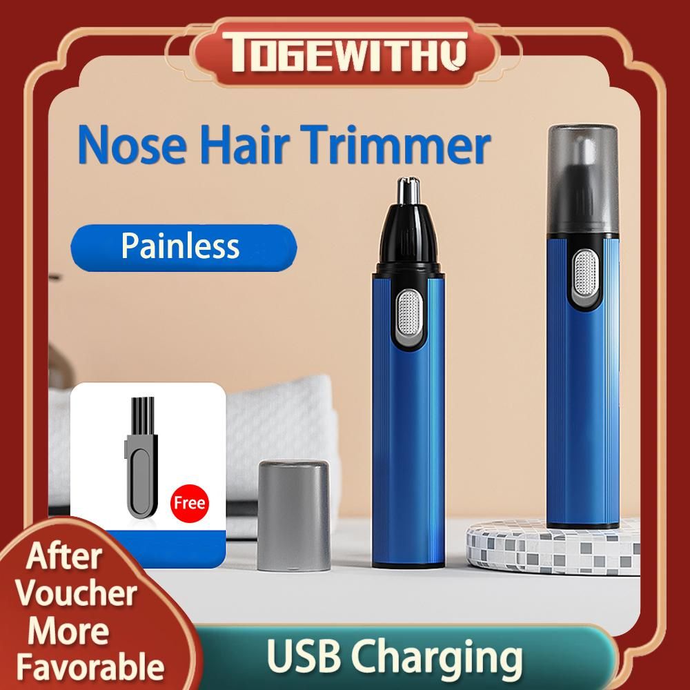 Nose Hair Trimmer, Painless Electric Nose Clipper USB Rechargeable Nasal Hair Removal for Men and Women Easy Cleansing
