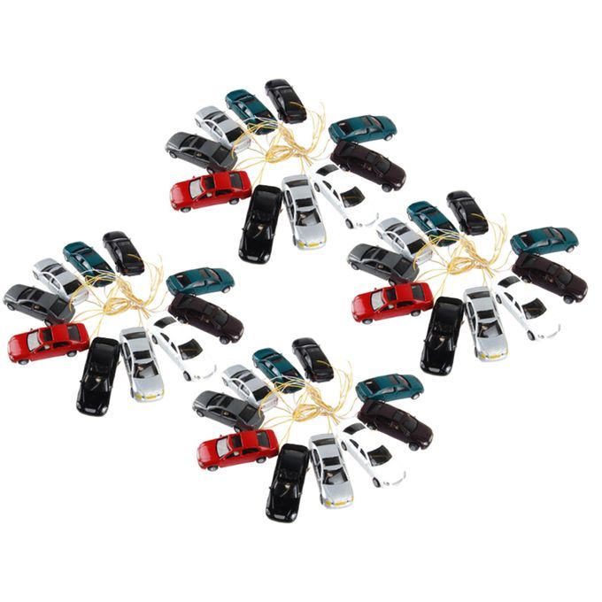 40x 1100 HO Gauge Plastic Painted Car Model Sand Table Buildings Accs