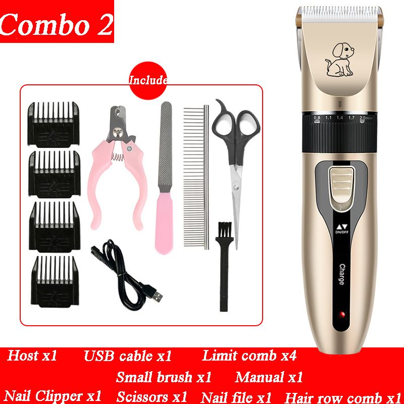 Dog Clipper Dog Hair Clippers Grooming (Pet/Cat/Dog/Rabbit) Haircut Trimmer  Set Pets Cordless