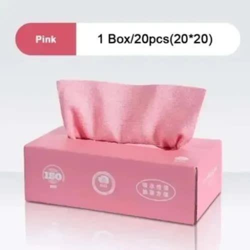 Reusable Tissue Towel Pack - 20 Pcs In A Pack - Pink