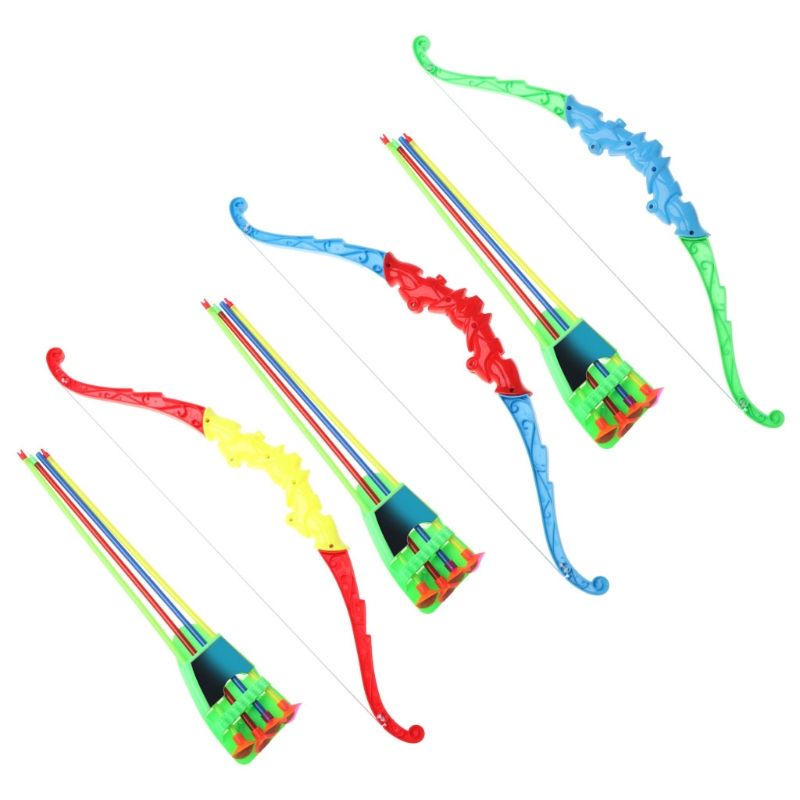 Outdoor Sports Archery Toy Bow With 4Pcs Soft Arrows Kids Toy Game Activity