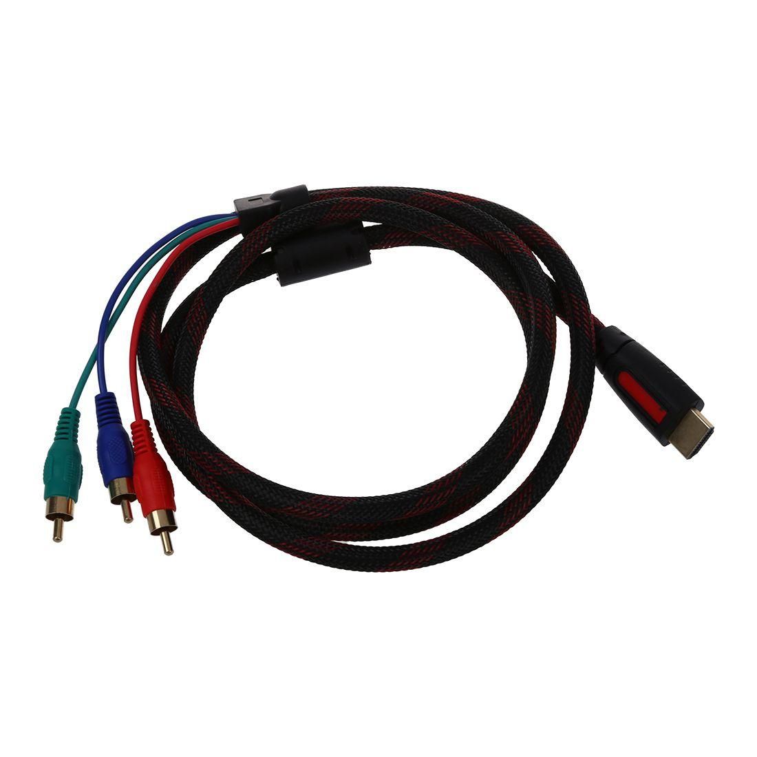 1.5m 5ft HDMI to 3-RCA Male Audio Video Component Convert