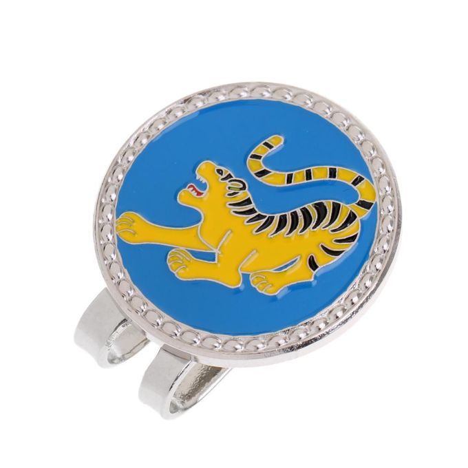 Portable Mini Chinese Zodiac Magnetic Golf Hat Clip With Ball Tiger
