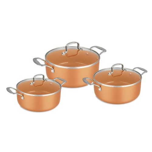 Aeris 3-pc Non-stick Copper Casserole Set