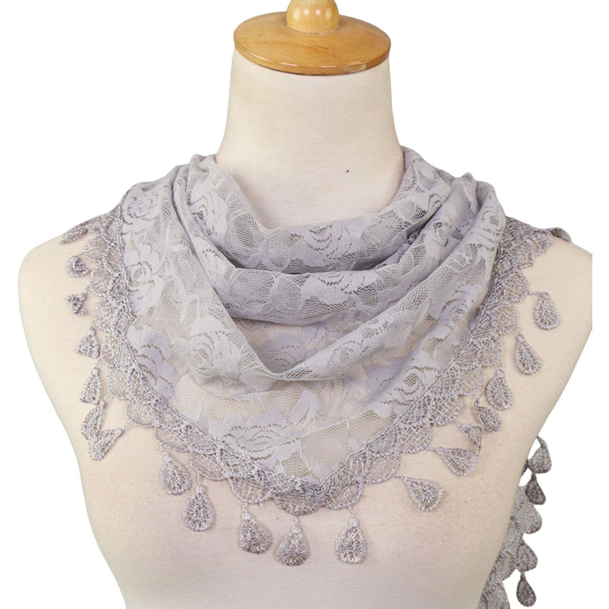 Head Wrap Trendy Lightweight Hollow Portable Fine-Grey