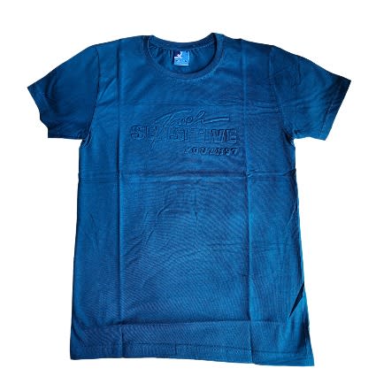 AWW 3D Embossed Male Top- Navy Blue