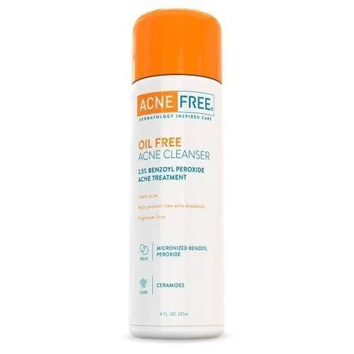 Acne Free Oil Free Acne Cleanser - Benzoyl Peroxide 2.5% - 237ml