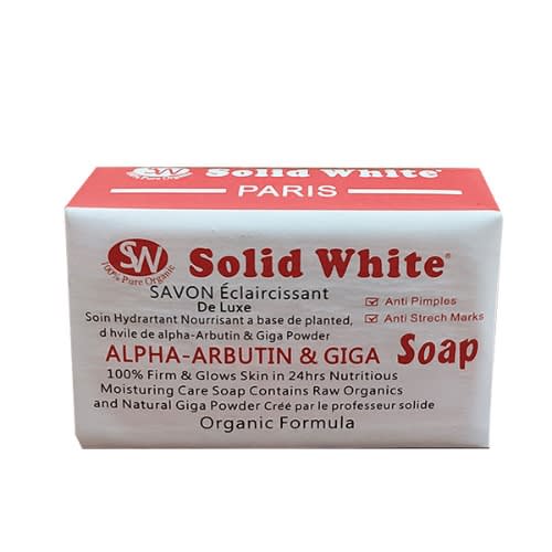 Solid White Alpha Arbutin & Giga Soap For Firm & Glow Skin -200g X 3pcs