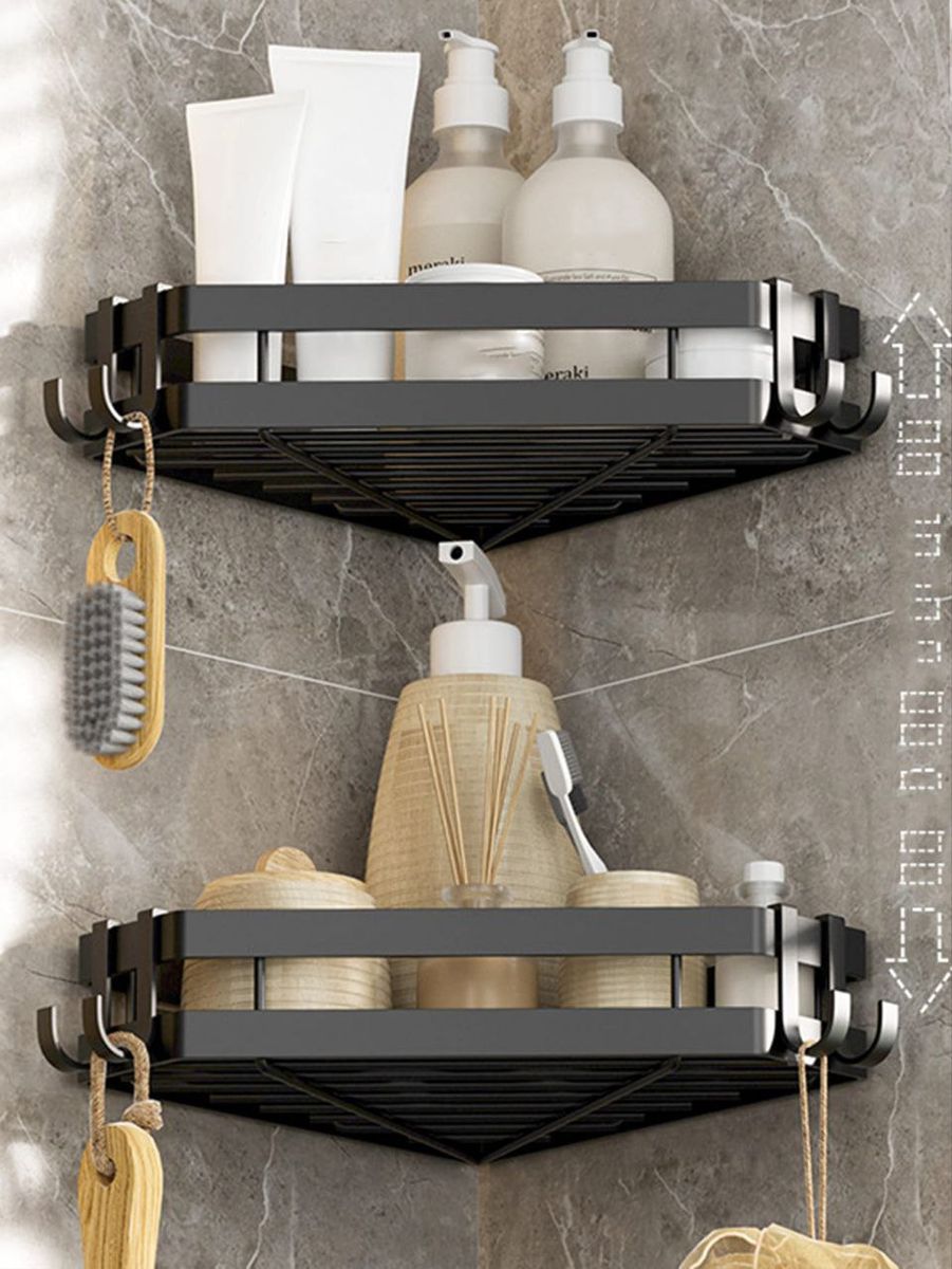 Corner Racks Bathroom Shelf Iron Wall Mounted -1Pcs