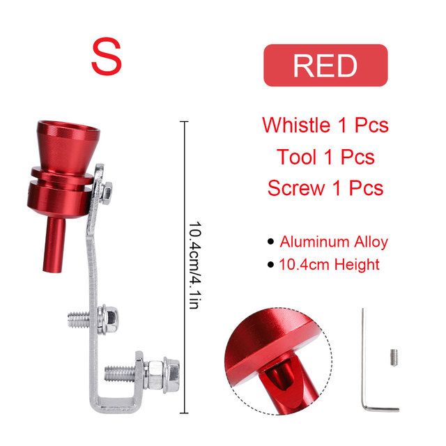 S-Xl Size Motorbike Car Exhaust Fake Turbo Whistle Pipe Off