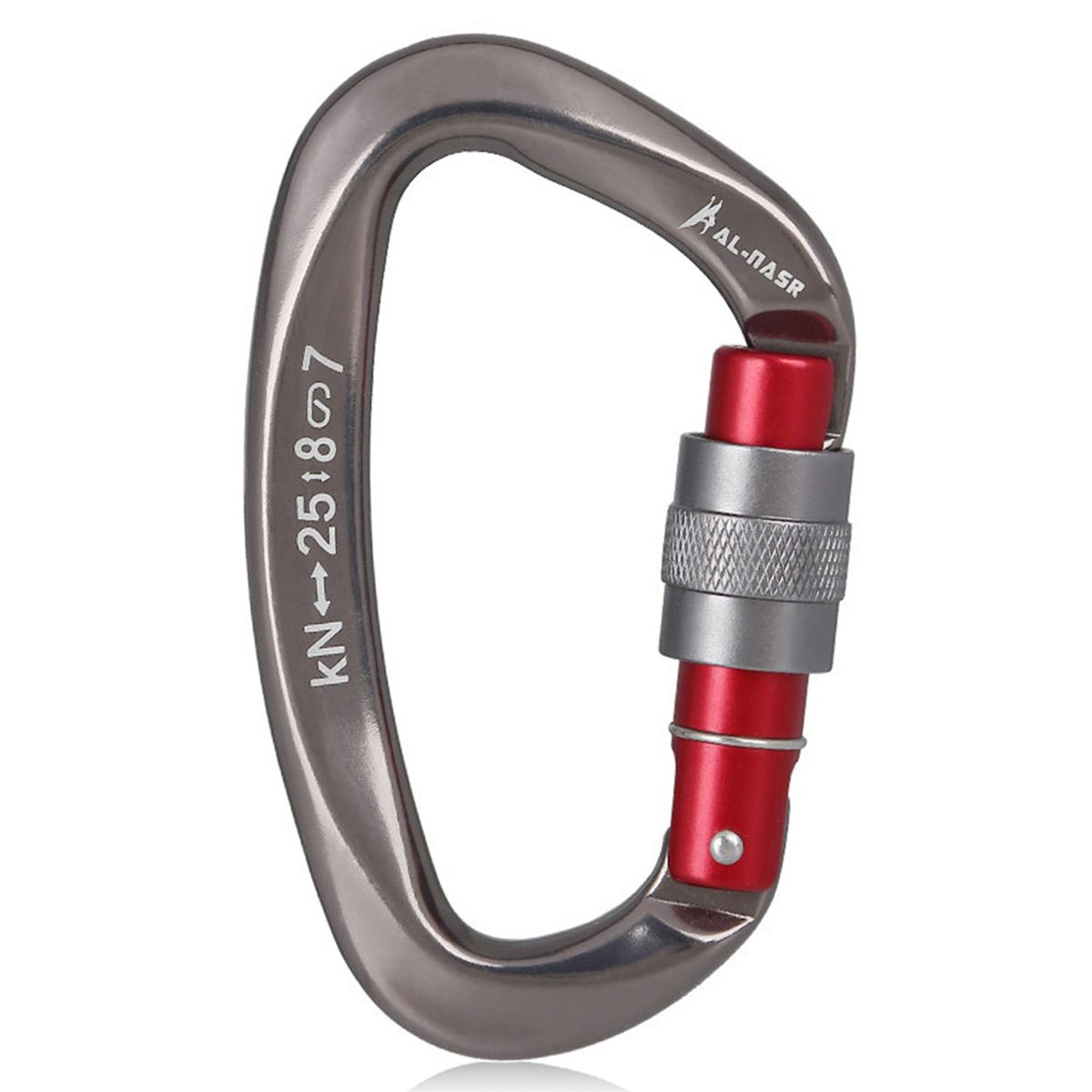 25KN Professional Climbing Carabiner Screw Locking Gate