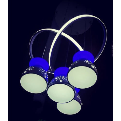 Retro Pendant Pop Light And Chandelier Lamp - 3 by 2 ft Adjustable to 4 by 2ft