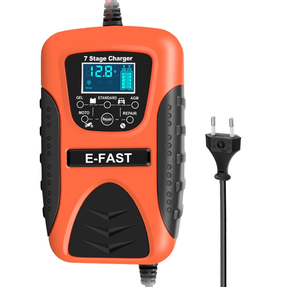 Automatic Pulse Repairing Battery Charge Device Smart Repair Charger 7 Stage Charger for Lithium Leadacid LiFePO4 Batteries