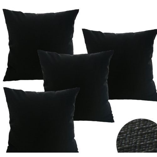 Splash Black Throw Pillow Set(4 Pieces)