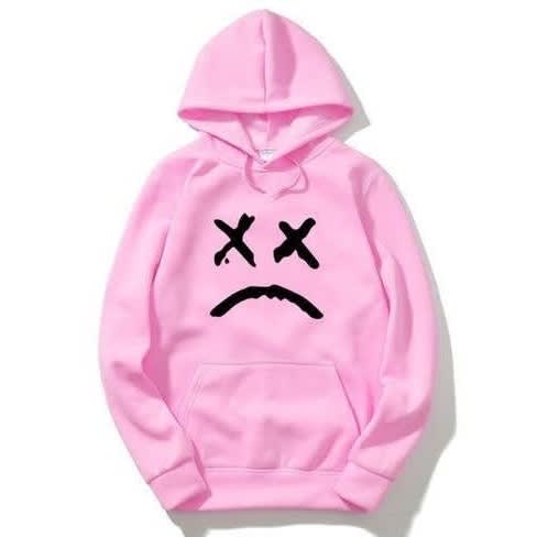 Hoodie With Print - Pink