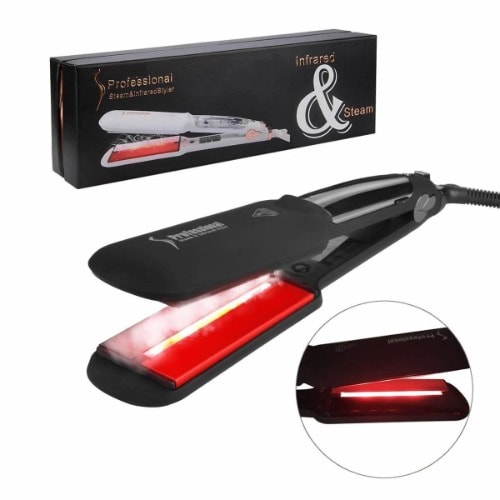 Hair Straightener &ndash; Professional Steam And Infrared Styler - Black