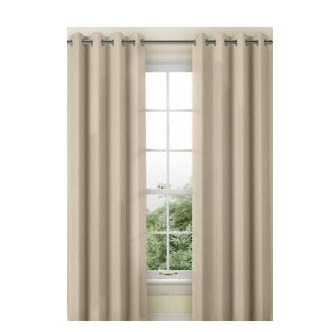 Banbury Weave Eyelet Lined Curtains In Stunning Natural Brown -  L 168cm By W 137cm