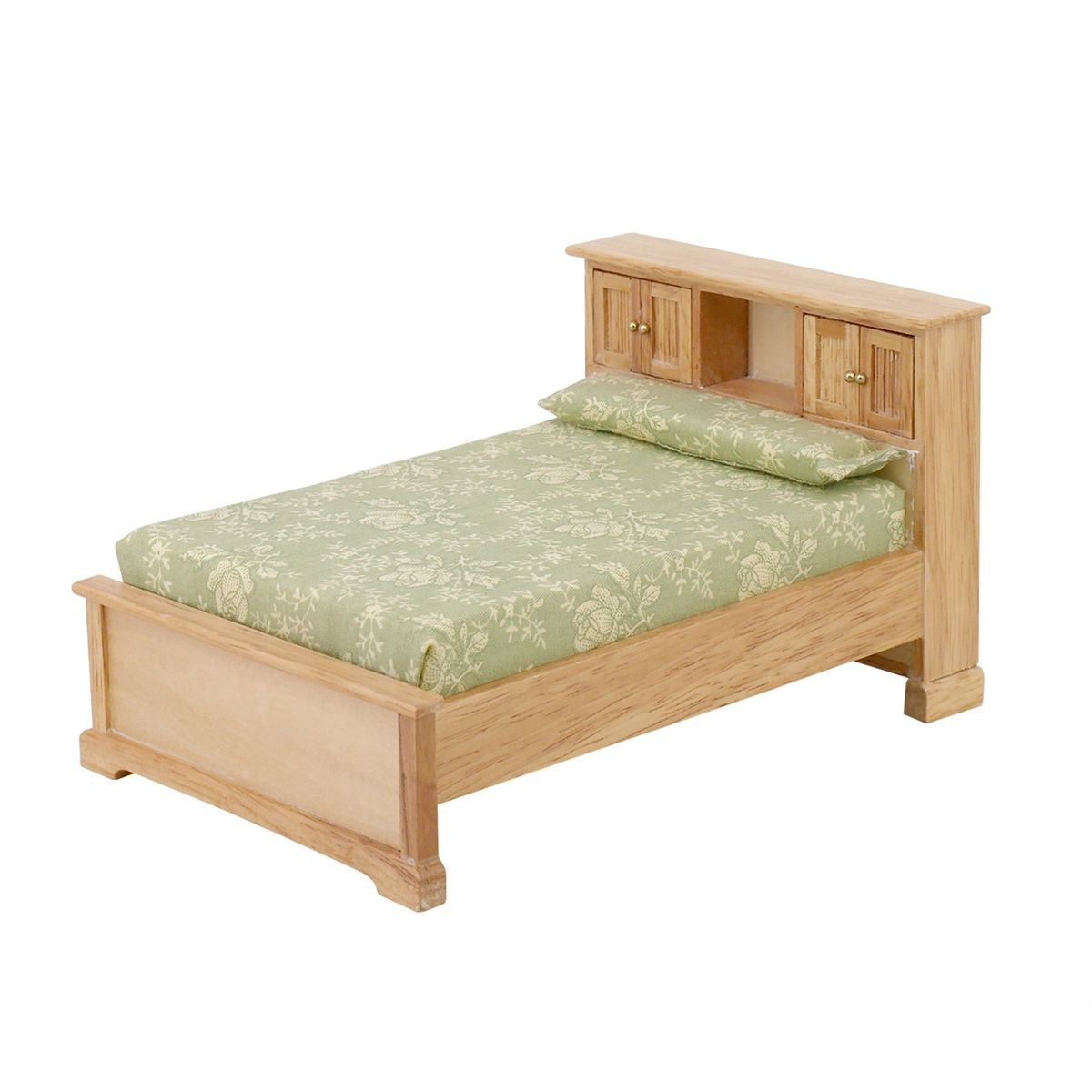 1/12 Scale Miniature Bed Mini Wooden Furniture