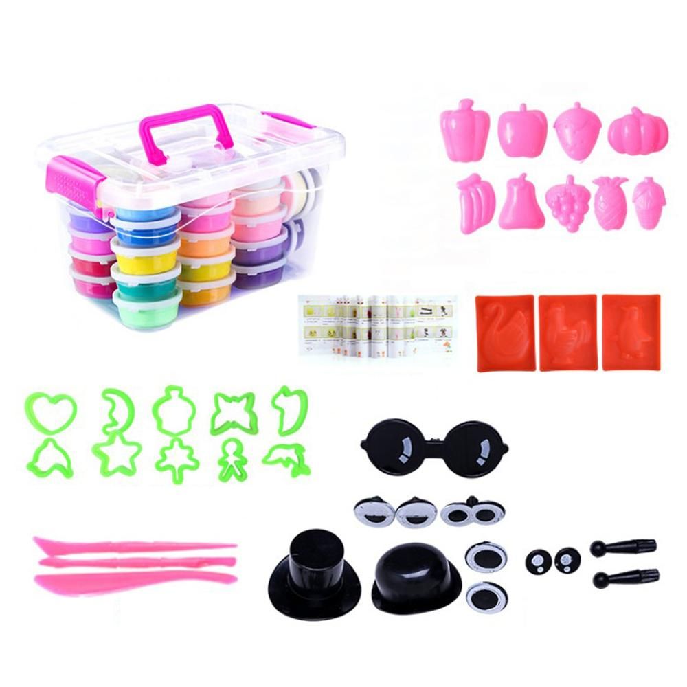 12/24/36 Colors Super Light Clay Polychromatic Set for Children's DIY Toys Space Color Mud Creative Plasticene With Mould