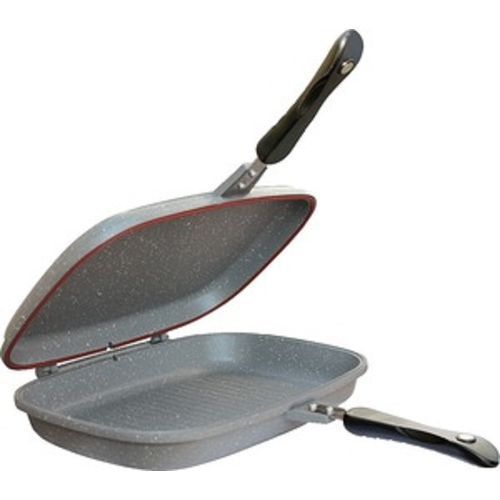 40cm Dessini Double Sided Die Cast Barbecue BBQ Grill Non Stick Fry Pressure Pan